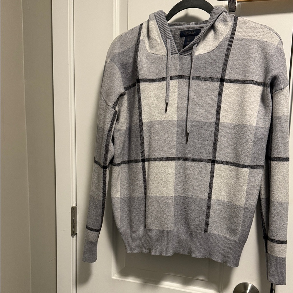 RACHEL Rachel Roy Gray and Black Checkered